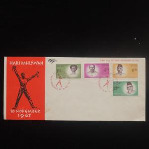 ZS-Y051 INDONESIA - Fdc, 1962, Hari Pahlawan, Great Franking Cover