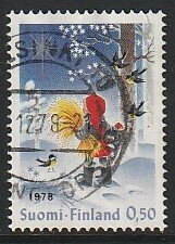 1978 Finland - Sc 613 - used VF - 1 single - Child feeding birds