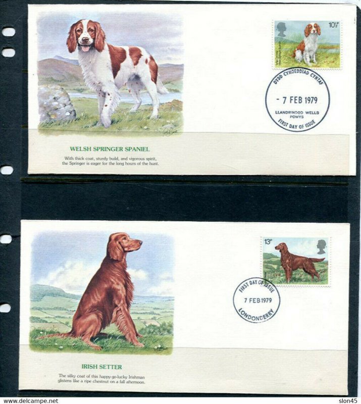 Great Britain 1979 (4) FDC Covers. Collection -The Magic of Best Friend Dogs.125