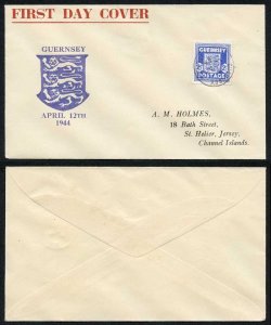 Guernsey SG3 2 1/2d Arms illustrated FDC