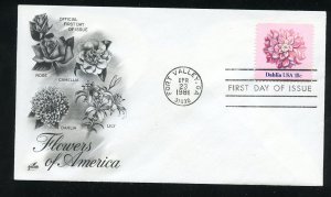 US 1878 Flower Issue - Dahlia UA ArtCraft cachet FDC