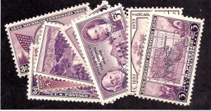 772-776,782-784 Mint,OG,NH... SCV $2.30