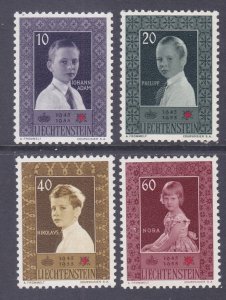 Liechtenstein 293-96 MNH OG 1955 Red Cross Liechtenstein 10th Anniversary Set