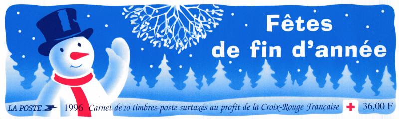 France 1996 Semi-Postal Booklet complete Christmas Red Cross Polar Bear VF/NH