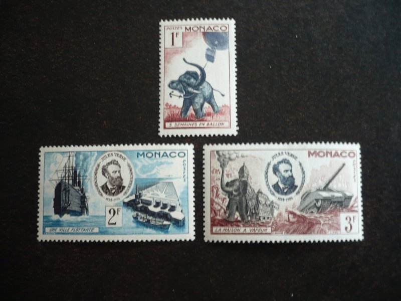 Stamps - Monaco - Scott# 340-342 - Mint Hinged Part Set of 3 Stamps