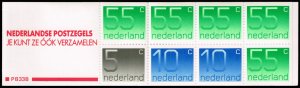 Netherlands #536g Numeral Complete Bklt Pane of 8; MNH (5Stars)