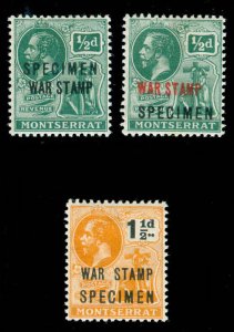 MOMEN: MONTSERRAT SG #60s-62s SPECIMEN MINT OG H LOT #60367