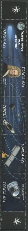 Tonga 1986 SG923a Appearance of Halley's Comet strip MNH