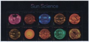 USA Sc. 5607b (55c) Sun Science 2021 MNH block of 10