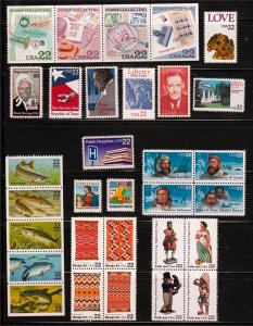 1986 US  COMMEMORATIVE YEAR SET 31 STAMPS MINT NH All Shown