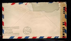 1943 Kansas City MO USA Censor Returned cover to Switzerland Clipper No Service