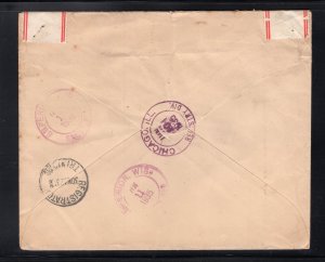 Trinidad 1935 Registered cover franked 3p & 12p, Scott 44 & 39, Postage Due 10c