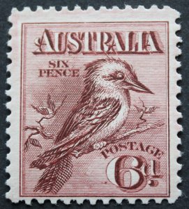 Australia 1914 Six Pence Kookaburra SG 19 mint