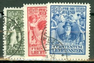 KT: Liechtenstein B11-13 used CV $80