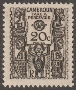 Cameroun, stamp, Scott#J17, mint, hinged,  20 cents,
