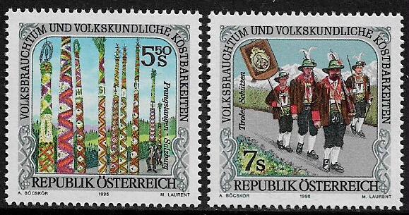 Austria #1705-6 MNH Set - Folklore and Customs