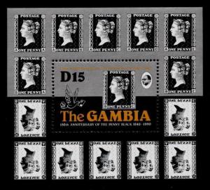 Gambia 1003 MNH Stamp on Stamp, Penny Black