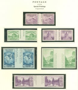 FARLEY SPECIAL PRNTNGS, #752//#770a GUTTER PAIRS! VERTICAL/HORIZ SCV $90.75 (SK)