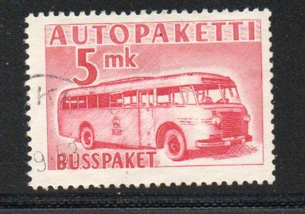 Finland Sc Q6 1952 5 mk carmine rose Postal Bus stamp used