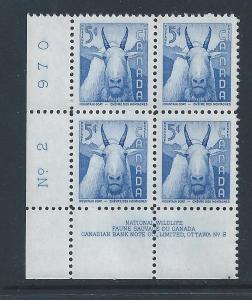 Canada #361 LL PL BL #2 Wildlife 5¢ MNH