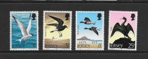 BIRDS - JERSEY #129-32  MNH