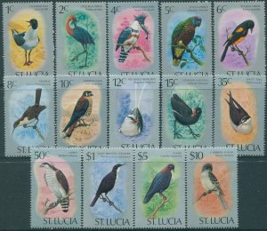 St Lucia 1976 SG415-430a Birds (14) MNH