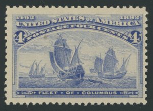 USA 233 - 4 cent Columbian - F/VF Mint never hinged