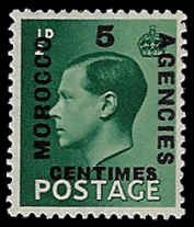 Great Britain Offices - Morocco #78 Unused OG LH; 5c on 1/2p (1936)