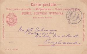 Switzerland 1897 Muralto to England Postcard used VGC