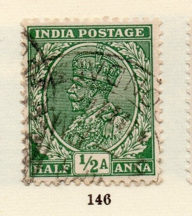 India 1920s Early Issue Fine Used 1/2a. NW-256559