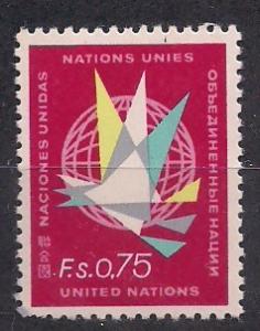 UN Geneva Sc# 8 Bird & Globe MNH