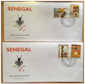 Senegal 2007/2010 FDC Day 1 WORLD FESTIVAL OF BLACK ARTS ART 4 val.-