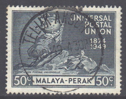 Malaya Perak Scott 104 - SG127, 1949 UPU 50c used