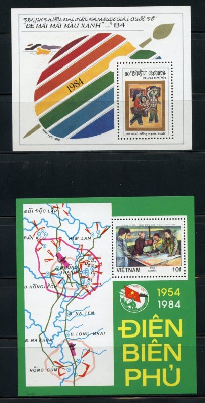 VIETNAM LOT OF 10 SOUVENIR SHEETS & ONE SET  MINT NEVER HINGED