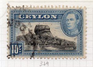 Ceylon 1938 GVI Early Issue Fine Used 10c. NW-206753