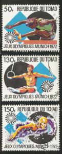 Chad TCHAD Scott 260-2 used  1972 Olympic sports set