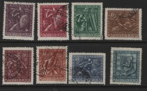 HUNGARY  B158-B165 USED 1943 SET