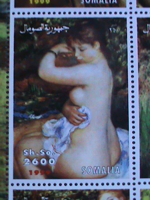 ​SOMALIA-1999-RARE WORLD FAMOUS NUDE ARTS PAINTINGS- MNH SHEET VERY FINE