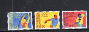 LIECHTENSTEIN #784-786 1984 SUMMER OLYMPICS MINT VF NH O.G