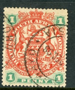 Southern Rhodesia 1897 British South Africa QV 1d SG #67 VFU A506