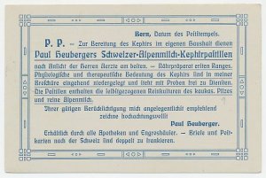 Postal stationery Switzerland 1909 Kephir pastilles - Mushroom - Alpine milk