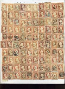 Scott #11A Washington Plate 2L LEFT Sided Plated Pane of 100 Stamps (Lot #726)11