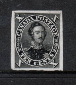 Canada #16TC Very Fine Proof In Black On India Paper