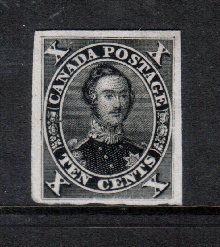 Canada #16TC Very Fine Proof In Black On India Paper