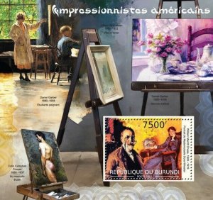 BURUNDI 2012 - Impressionists of American S/S. Official issues.