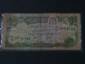 ​AFGHANISTAN-1979- BANK OF AFGHANISTAN $10 AFGHANIS--CIRCULATED-VERY FINE