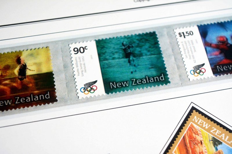 COLOR PRINTED NEW ZEALAND 2000-2004 STAMP ALBUM PAGES (88 illustrated pages)