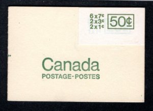 Scott BK68b, large sticker with MF/LF Panes, Canada booklet postage stamps