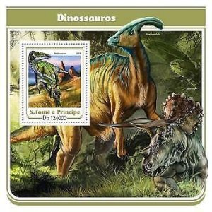 2017 S.Tome&Principe - Dinosaur. Michel Code: 7047 / Bl.1258. Scott Code: 3269