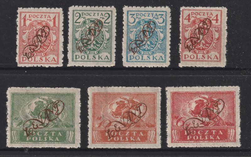 Poland PO's in Levant the unissued set from 1921 MH